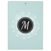 Porte-bloc Monogramme floral bleu en bon état frais de (Dos)