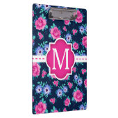 Porte-bloc Monogramme floral rose de coutume de motif de (Swatch)