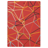 Porte-bloc Monogramme Géométrique Abstrait Rouge Dynamique (Dos)