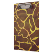 Porte-bloc Monogramme Giraffe Brown, Impression Jaune (Gauche)