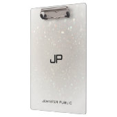 Porte-bloc Monogramme glamour personnalisé Élégant Modèle (Gauche)