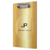 Porte-bloc Monogramme Gold de Faux Élégant Classique Personna (Gauche)