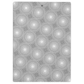 Porte-bloc Monogramme gris cercles motif (Dos)