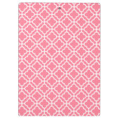 Porte-bloc Monogramme gris foncé rose clair blanc Motif maroc (Dos)
