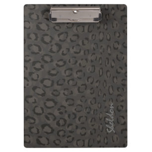 Porte-bloc Monogramme gris noir frais d'impression de guépar