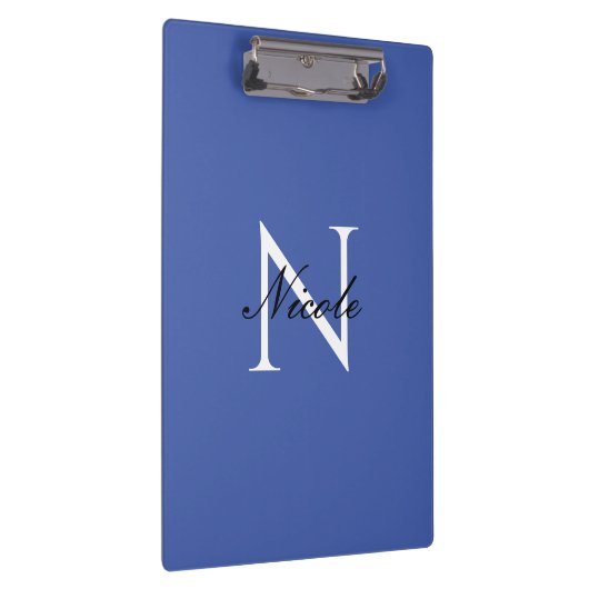 Porte-bloc Monogramme initial manuscrit propre nom bleu (Swatch)