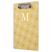 Porte-bloc Monogramme jaune cercles motif (Gauche)