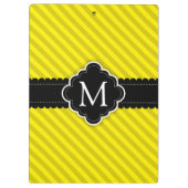 Porte-bloc Monogramme jaune de coutume de noir de motif de (Dos)