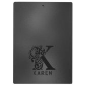 Porte-bloc Monogramme K de luxe sur gris foncé (Dos)