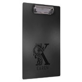 Porte-bloc Monogramme K de luxe sur gris foncé (Swatch)