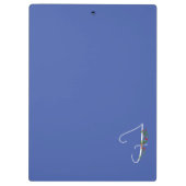 Porte-bloc Monogramme minimaliste d'aquarelle F enseignant (Dos)