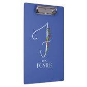 Porte-bloc Monogramme minimaliste d'aquarelle F enseignant (Swatch)