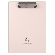 Monogramme Minimaliste Élégant Rose Pâle