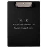 Porte-bloc Monogramme minimaliste ou ajouter un logo Business (Devant)