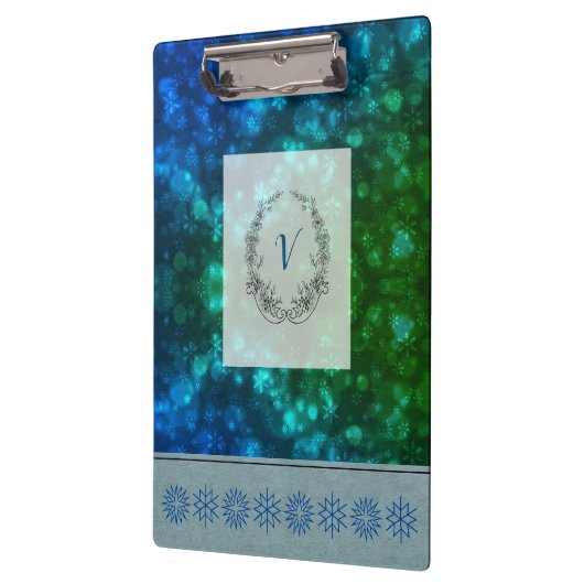 Porte-bloc Monogramme Moderne et élégant Flammes de neige d'h (Gauche)