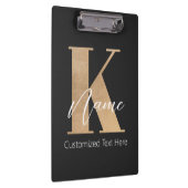 Porte-bloc Monogramme moderne Initiale K & Nom Personnalisé (Swatch)