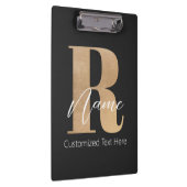 Porte-bloc Monogramme Moderne Initiale R & Nom Personnalisé (Swatch)