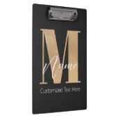 Porte-bloc Monogramme moderne M & Nom initial Personnalisé (Swatch)