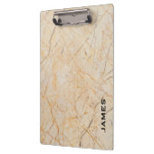 Porte-bloc Monogramme moderne Marbre et or personnalisé (Gauche)