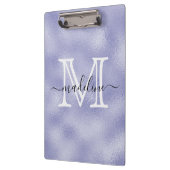 Porte-bloc Monogramme moderne violet à huile violette (Gauche)