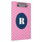 Porte-bloc Monogramme Motif à Herringbone rose chaud (Swatch)