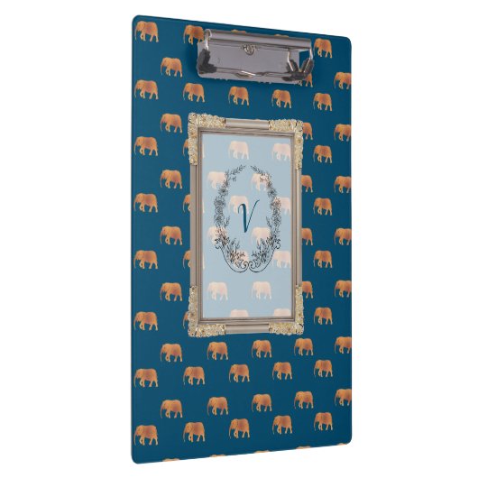 Porte-bloc Monogramme Motif éléphants modernes élégants (Swatch)