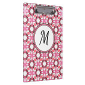 Porte-bloc Monogramme Motif géométrique du cercle blanc rose (Swatch)