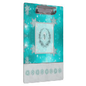 Porte-bloc Monogramme Motif moderne et élégant Snowflakes hiv (Swatch)