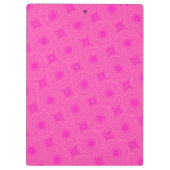 Porte-bloc Monogramme motif rose chaud cercles (Dos)