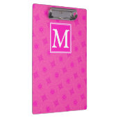 Porte-bloc Monogramme motif rose chaud cercles (Swatch)