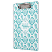 Porte-bloc Monogramme nautique de plage de diamant bleu de (Gauche)