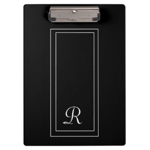 Porte-bloc Monogramme noir et blanc simple