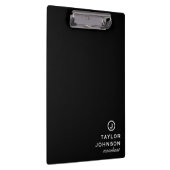 Porte-bloc Monogramme noir et blanc simple et moderne initial (Swatch)