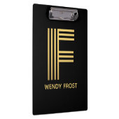 Porte-bloc Monogramme noir et or élégant (Swatch)