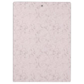 Porte-bloc Monogramme Nom personnalisé Design en marbre rose  (Dos)