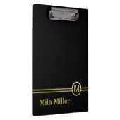 Porte-bloc Monogramme or sur arrière - plan noir (Swatch)