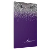Porte-bloc Monogramme pailleté argent violet glamour fille (Swatch)