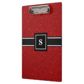 Porte-bloc Monogramme parties scintillant rouge (Gauche)