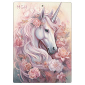 Porte-bloc Monogramme personnalisé belle licorne (Dos)