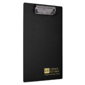 Porte-bloc Monogramme personnalisé en cuir noir simple (Swatch)