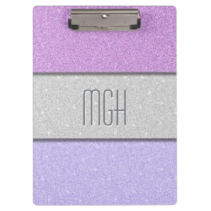 Porte-bloc Monogramme personnalisé faux paillettes Bling