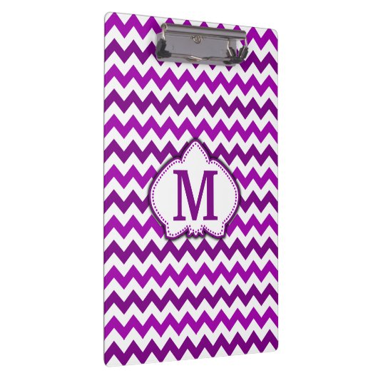 Porte-bloc Monogramme personnalisé par Chevron pourpre (Swatch)