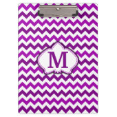 Porte-bloc Monogramme personnalisé par Chevron pourpre (Devant)