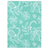 Porte-bloc Monogramme personnalisé par dentelle Girly (Dos)