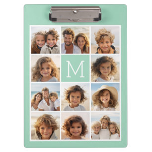 Porte-bloc Monogramme personnalisé photo Collage de photo un