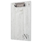 Porte-bloc Monogramme personnalisé Rustique (Gauche)