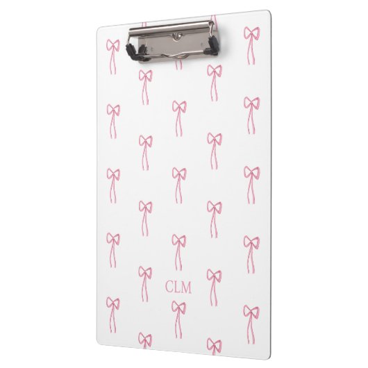 Porte-bloc Monogramme Petit Bow Rose (Gauche)