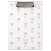 Porte-bloc Monogramme Petit Bow Rose (Devant)