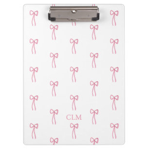 Porte-bloc Monogramme Petit Bow Rose