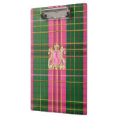 Porte-bloc Monogramme Pink et vert preppy Plaid (Gauche)